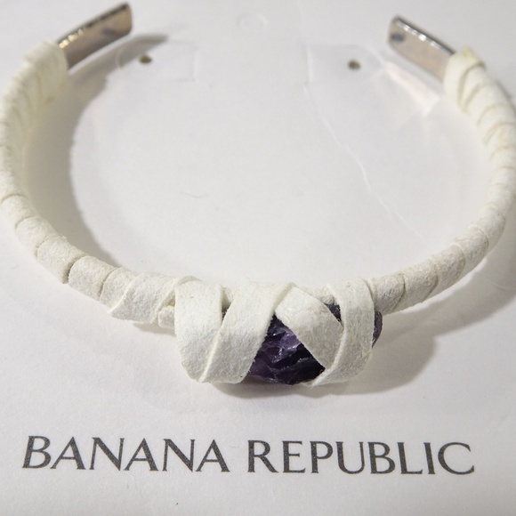 Banana republic Sueded Agate stone CUff Bracelet - Picture 1 of 5